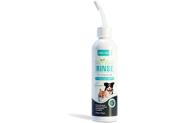 MEDUWEDU Dog Ear Cleaner, Dog Ear Care Liquid, Dog and Cat Ear Cleaner to Eliminates Ear Odour, Dirt and Debris Pet Ear Clean