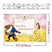 TJ 7x5ft Vinyl Beaty and The Beast Photography Backdrops Happy Birthday Party Decoration Banner Princess Party Supplies Photo Background Studio Props Booth