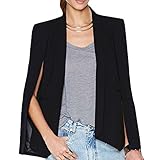 Difyou Women's OL Open Sleeve Fall Poncho Cape Shawl Blazer Suit