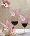 50pcs Butterfly Wedding Party Table Number Name Paper Place Cards Wine Glass Cup Decoration Wall Decals Sticker For Wedding Party Favor [Pink]