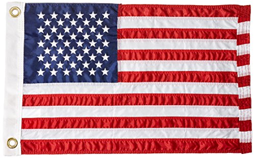 12" x 18" Nylon US Flag w/ Embroider Stars