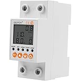 OELFFOW WiFi Circuit Breaker Smart Miniature Circuit Breaker - Single Phase AC85-300V 63A, Din Rail Mount, for Leakage, Over/Under Voltage and Over Current Protection (Top Input, Bottom Output)