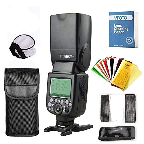 Godox TT685F TTL Flash Haute Vitesse 2.4G HSS 1/8000s GN60 sans Fil avec Filtres de Couleur pour Appareil Photo Fuji X-Pro2 X-T20 X-T2 X- T1 X-Pro1 X-T10 X-E1 X-A3 X100F X100T
