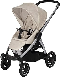 Maxi-Cosi Stella Kinderwagen mit extra großem Verdeck und Outdoor-Reifen, extrem wendig und in Kombination mit Babyschale oder Babywanne ab der Geburt nutzbar (0-15 kg), nomad sand