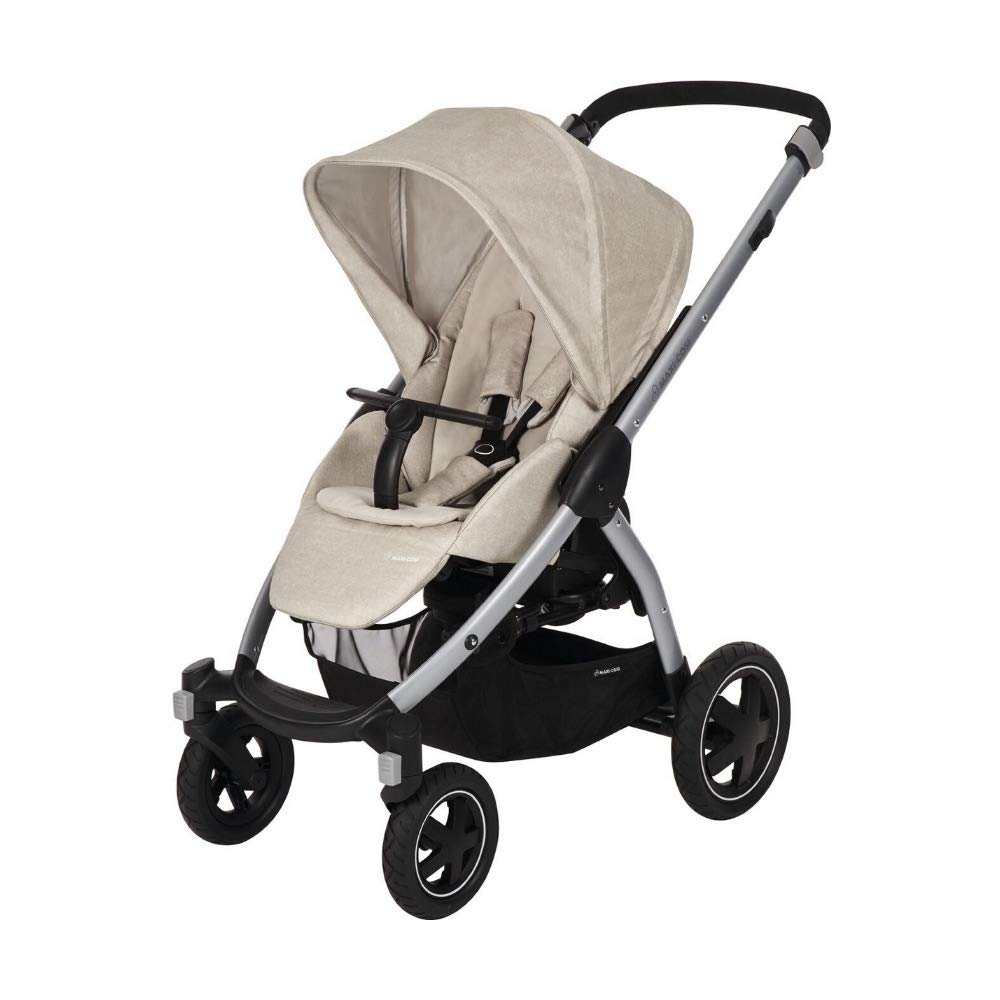 Maxi-Cosi Stella Kinderwagen mit extra großem Verdeck und Outdoor-Reifen, extrem wendig und in Kombination mit Babyschale oder Babywanne ab der Geburt nutzbar (0-15 kg), nomad sand