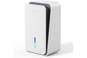 ONSEKIN Dehumidifier for Home,1000 sq.ft Dehumidifier for Basement Bathroom Bedroom with Auto Shut Off, Built-in Aromatherapy Diffuser,7 Colors LED Light, Quiet Dehumidifiers with Sleep Mode(CS08-Deep White)