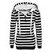 Hot Sale!Women Hoodie Sweatshirt,Canserin Women Fashion Stripe Hoodie Sweatshirt Loose Casual Long Sleeve Hoodied Pullover Autumn Winter Hoodies Sweater Coat Tops Size US 4-10