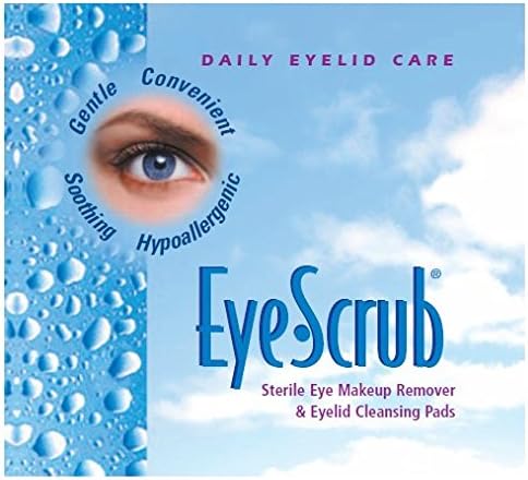 Eye Scrub Sterile Eye Makeup Remover & Eyelid Cleansing Individually Wrapped Pre-moistened Pads, 30 Count (Pack of 4)