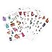 160Pcs Animal Zoo Temporary Tattoo Kit Waterproof Fake Body Stickers Kids Lion Cartoon Tiger Cat Monster Butterflies Flowers Hearts with Transfer Paper for Safari Theme Birthday Party Favors Supplies
