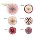 NICROLANDEE Rose Gold Wedding Decorations Love Foil Balloon Banner Paper Fans Dusty Rose Tissue Poms Glitter Champagne Glasses Garland Tassel for Bridal Shower, Engagement, Birthday Party