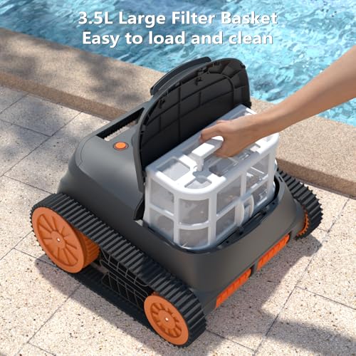 (2026 Upgrade) CoasTeering Pool Vacuum Robot with 210 Min Runtime, Smart Navigation, Wall & Waterline Cleaning, Cordless Robotic Pool Cleaner for Ingrounds & Above Ground Pools up to 3229 Sq.ft