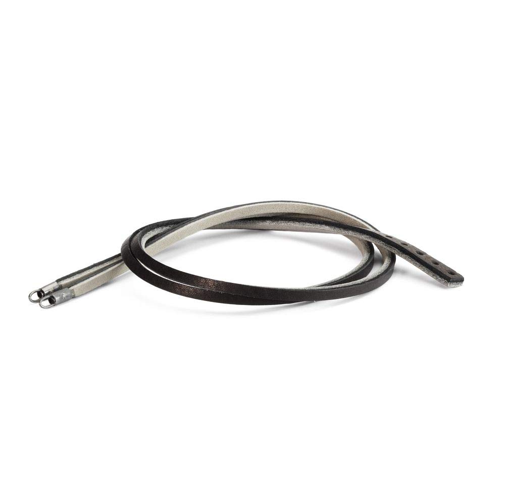 Trollbeads Leather Bracelet, Black/Grey 36 cm / 14.2 in