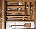 KD ORGANIZERS 6-Slot Bamboo Drawer Organizer: 17.75 x 12 x 2.5 in. Tray for Large Drawers