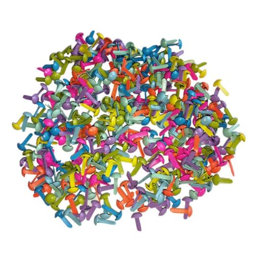 Gatuida 100pcs Mini Two-Legged Brads Multicolor Paper Fasteners for S Handmade Materials Scrapbooking DIY Crafting Supplies