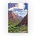 Zion National Park, Utah, Zion Canyon View (12x18 Art Print, Travel Poster Wall Decor)