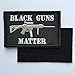 SpaceAuto 3D Embroidery Black Guns Matter Military Tactical Morale Hook & Loop Desert Badge Patch 3.15