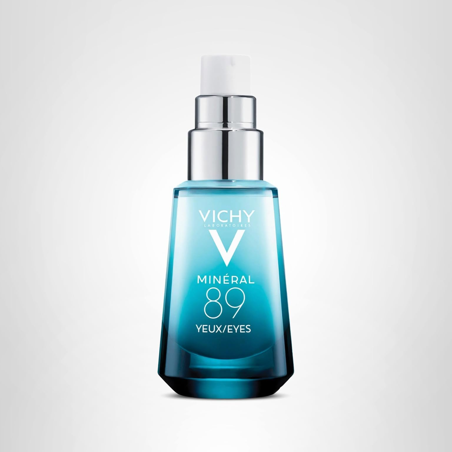 Vichy Mineral 89 Eye Serum, Hyaluronic Acid and Caffeine Cream, Under Eye Cream For Dark Circles, Hydrating & Puffiness Reducer, Opthalmologist Tested