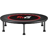 FITKS360 40'' Foldable Fitness Trampoline – Indoor & Outdoor Rebounder with Safety Pad, Includes Interactive Fitness Game for Body & Mind, Supports Up to 400lbs