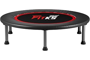 FITKS360 40'' Foldable Fitness Trampoline – Indoor & Outdoor Rebounder with Safety Pad, Includes Interactive Fitness Game for Body & Mind, Supports Up to 400lbs