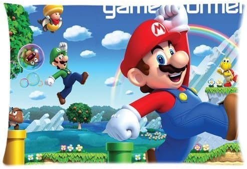 Super Mario Brothers Pillowcase Covers Standard Size 20X30 CC3611