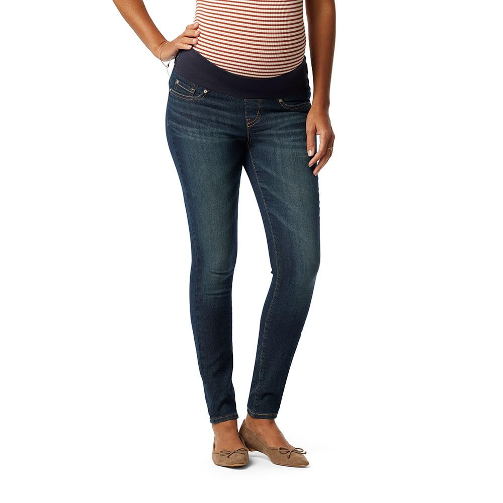 Levi Strauss Signature Gold Women's Maternity Baby Bump Skinny Jeans, Blue Laguna, X-Large Image Levi Strauss Signature Gold Women's Maternity Baby Bump Skinny Jeans, Blue Laguna, X-Large Image