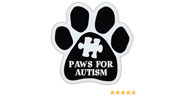 Amazon Com Crazy Sticker Guy Dog Paw Shaped Car Magnet Paws For Autism Dog Walk Run Support Event Automotive