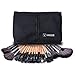 Vander 32 Pieces Makeup Brushes Handle Premium Cosmetics Brush Set Professional Wood Synthetic Kabuki Foundation Blending Blush Concealer Eyeliner Face Liquid Powder Cream Brushes Kit With Pouch Bag.