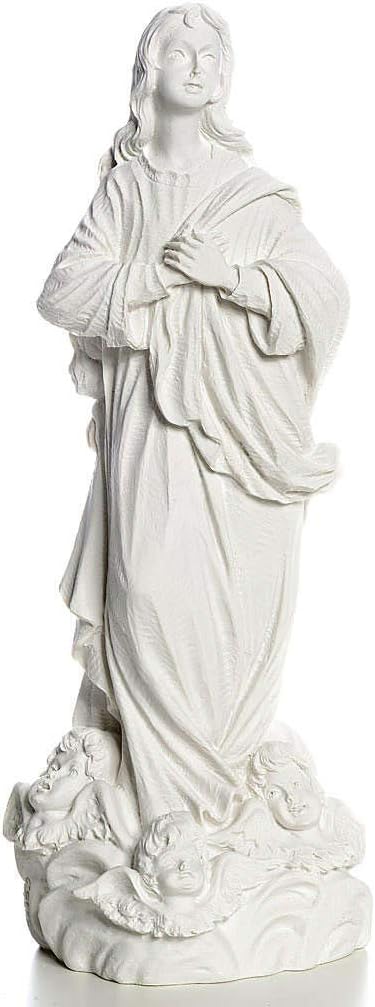Holyart Blessed Virgin Mary in reconstituted Carrara marble 35-55 cm, 55 cm (21.67 inc.)