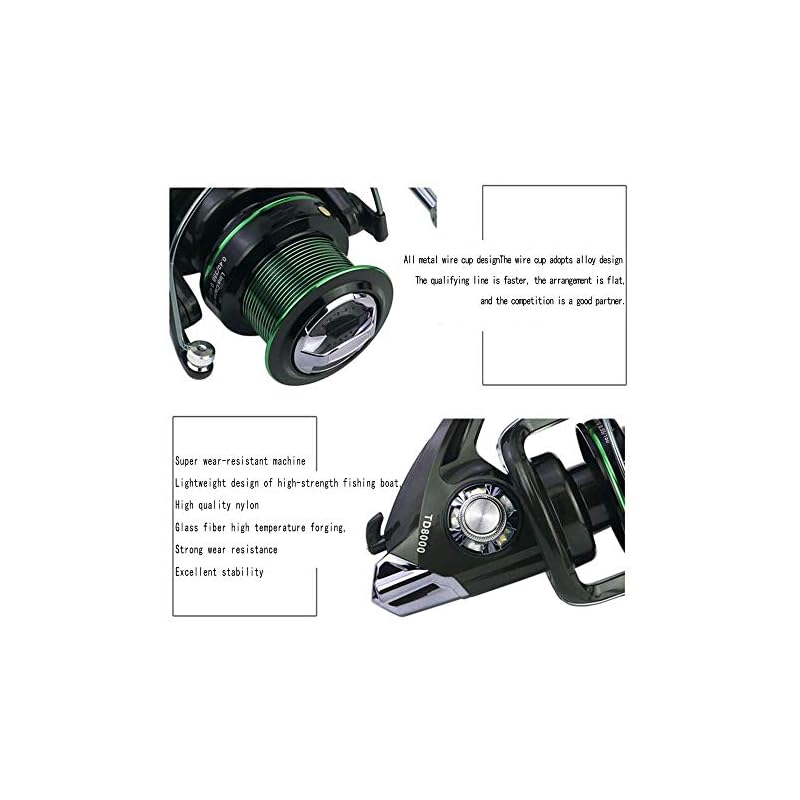 Dlsm Longue Fonte Ronde Grande Canne à Pêche Sans Fil Moulinet De Pêche Roue Filature Ligne De Pêche Ronde Moulinet De…