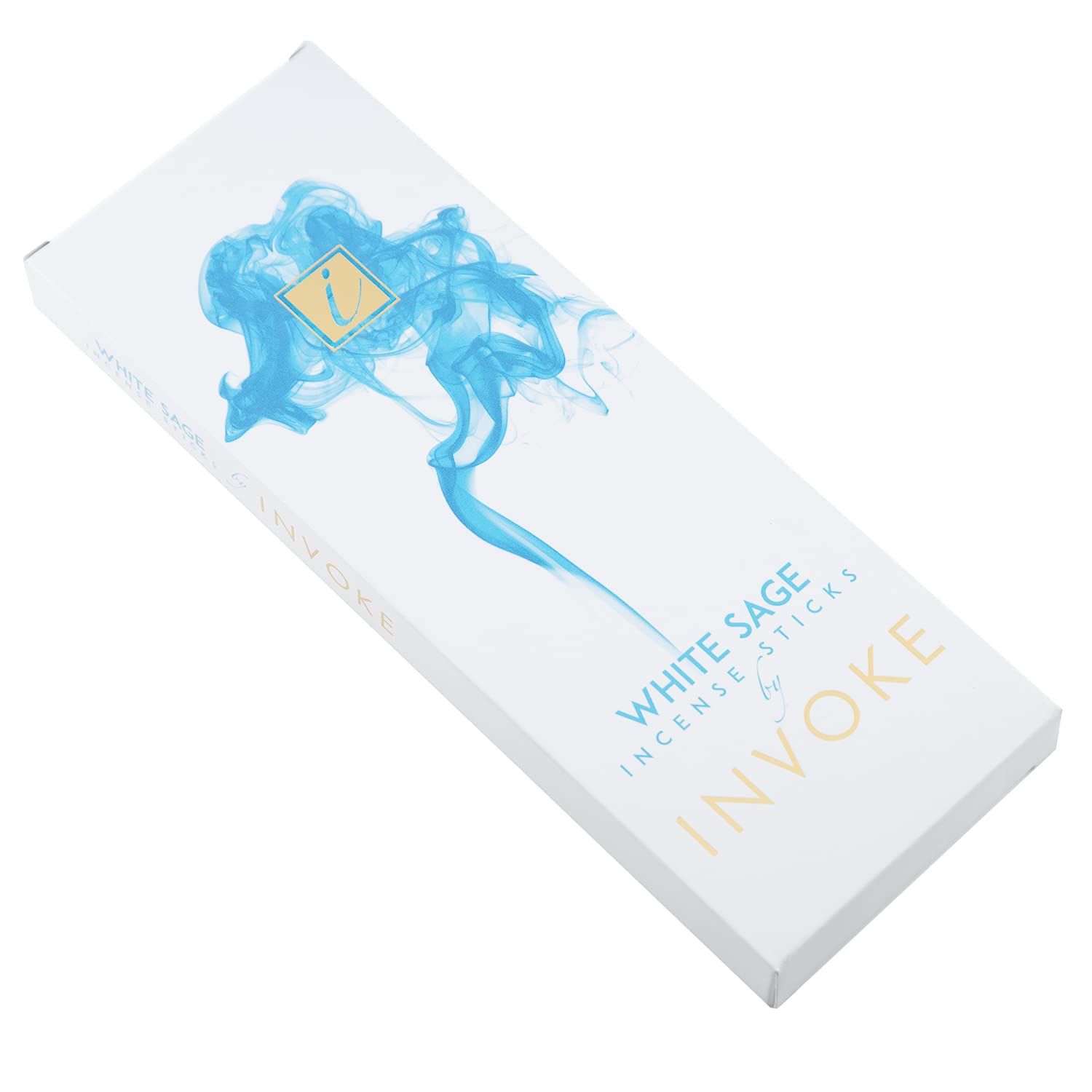 NEW - Invoke White Sage Incense Sticks 100 gram box - Masala Traditionally Handrolled In India - Purifying - Cleansing - Clear Negativity - Energy - Clarity - Wisdom - Focus - Meditation - Fair Trade