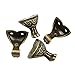 RZDEAL 4Pcs Antique Brass Box Legs Feet Corner Protector Decorative Jewelry Gift Box Wood Case Vintage(1.14'' x 1.06'')