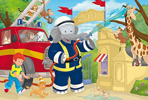 Schmidt Spiele 56209 Benjamin Blümchen, Immer im Einsatz, 3 x 48 Teile Kinderpuzzle – Bild 3