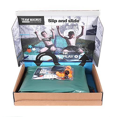 TEAM MAGNUS 18ft XL Slip and Slide Heavy Duty Inflatable Slide with