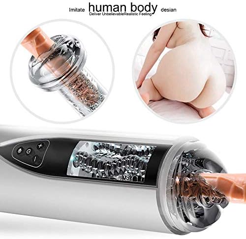 Male Cup Telescopic Rechargeable 3D Realistic Likelife Vibrâting Piston Multiple Rotation,T-Shirt Modes