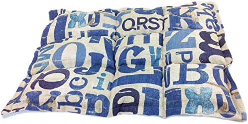 1lb - 3lb Weighted Lap Pad for Sensory Integration Designer Letter Print in Blues (Autism, ADHD, Anxiety)