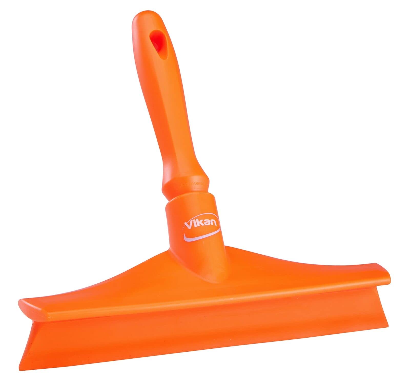 Vikan 71257 Rubber Polypropylene Frame Bench Single Blade Squeegee, 10", Orange