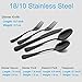 20-Piece Flatware Silverware Set Service for 4 Stainless Steel Cutlery Include Knife Fork Spoon Dishwasher Safe (Black)