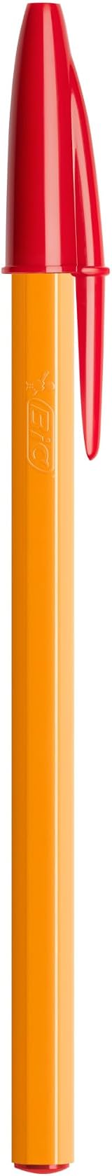 BIC Orange Fine Ballpoint Pens 0.8 mm Red Ink Box of 20 view 2