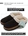 VONMAY Men's Wool Plush Fleece Lined Slip On Memory Foam Clog House Slippers Indoor/Outdoor (Large / 11-12 D(M) US, Coffee/Light Brown)