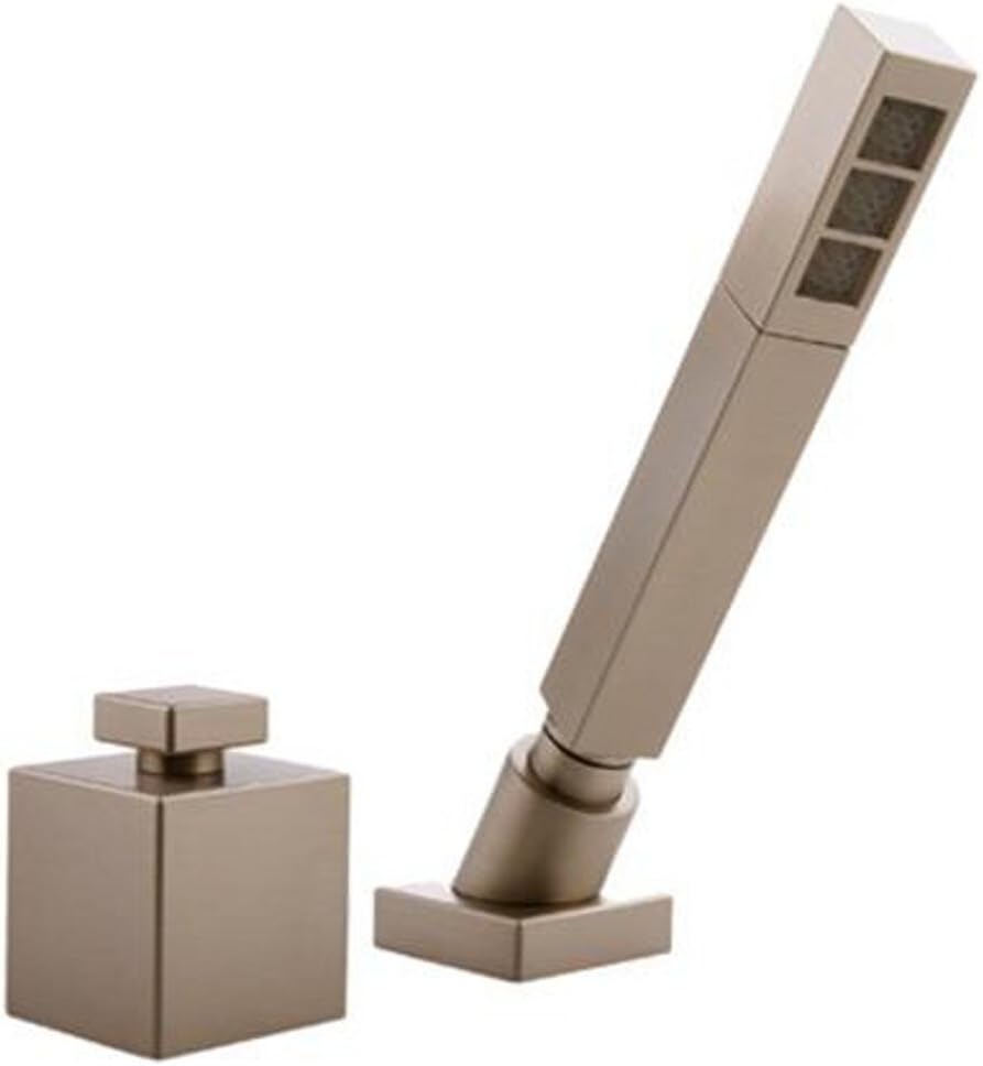 Graff G-3755-SN Solar One Handle Deck Mount Handshower and Diverter Set, Steelnox