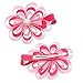 LCLHB Toddler Small Rhinestone Flower Bow Partially Lined Alligator Clip 12 Pack