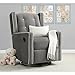 Baby Relax Mikayla 4-in-1 Swivel Glider Rocker Recliner Chair, Gray Microfiber