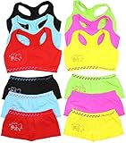 ToBeInStyle Girl's Pack of 6 Set of Racerback Bras and Boyshorts or Bikinis