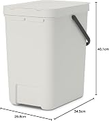 Brabantia Sort & Go 25L Waste Bin Fir Green Space Saver with Stay-Open Lid view 3