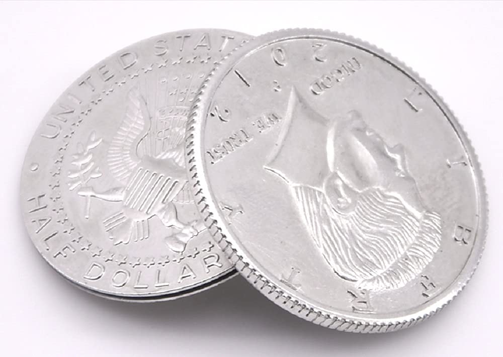 SUMAG Magic Tricks Magnetic Flipper Coin Butterfly Coin(USD half Dollar Copy) Magician Accessories Close Up Props Gimmick Appear Magia