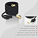 Podura Expandable Garden Hose with Solid Brass Connector 9-pattern Nozzle for Watering Plants,Showering Pets,Cleaning Patio (Black-50Ft)