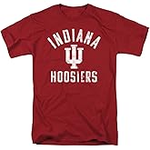 Indiana University Official Hoosiers Logo Unisex Adult T Shirt,Cardinal, 2X-Large