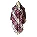 Large Tartan Fashion Women Scarf Lovely Best Gift Warm Plaid Blanket Scarf Wrap Shawl (pink)