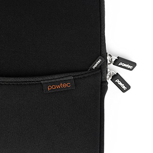Pawtec External USB CD DVD Blu-Ray & Hard Drive Neoprene Shockproof Protective Storage Carrying Sleeve Case with Extra Storage Pocket for Apple SuperDrive LG ASUS Buffalo Samsung Pioneer Drives