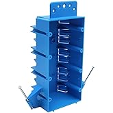 4-Gang New Work Electrical Box,Blue,60 Cubic Inch,Nail on, Non-Metallic Outlet Box,ETL Listed,Plastic Outlet Box for Home Improvement(1 Pack)